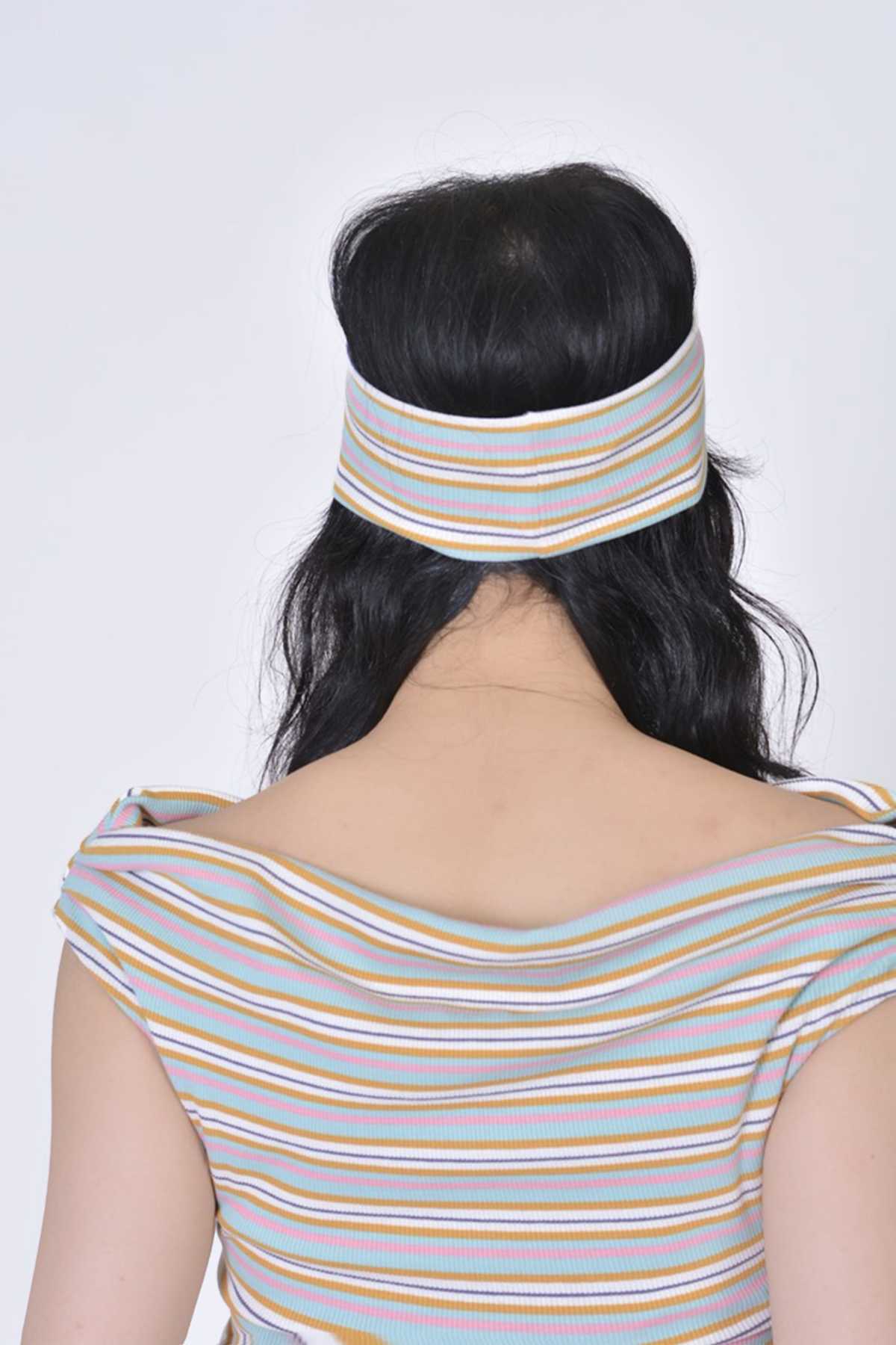 Eliza Faulkner Headband - Off-White Stripe - Image 3 of 4