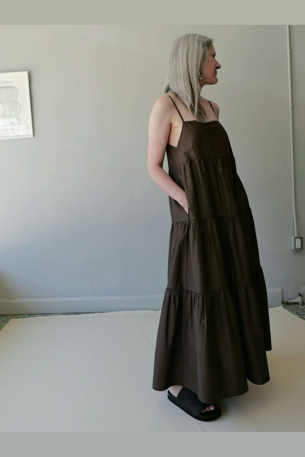 Matteau Tiered Sundress - Chocolate