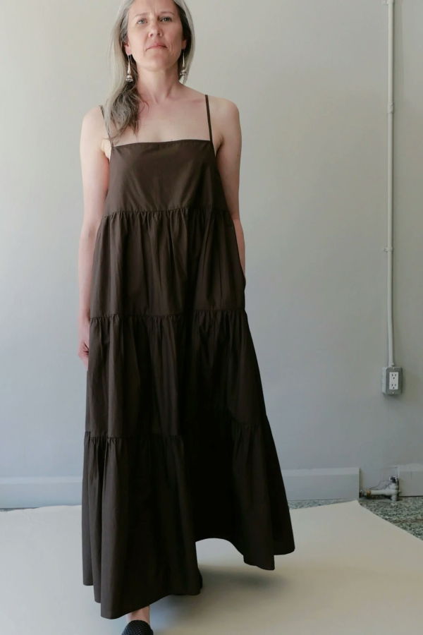 Matteau Tiered Sundress - Chocolate