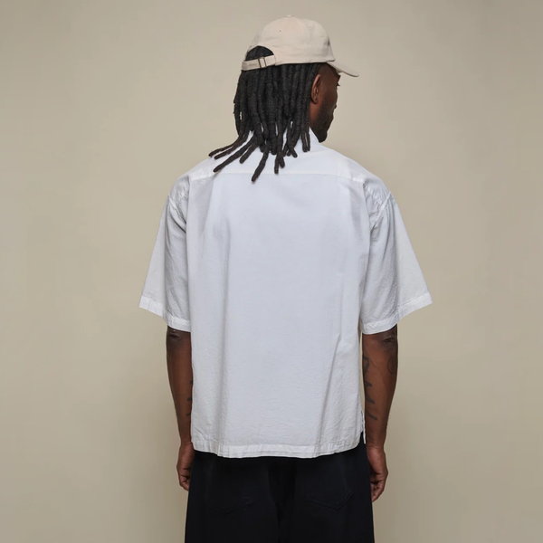 Merz b. Schwanen Lightweight Cotton Poplin Short Sleeve Shirt