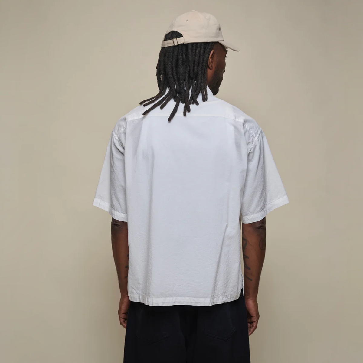 Merz b. Schwanen Lightweight Cotton Poplin Short Sleeve Shirt - Image 3 of 3