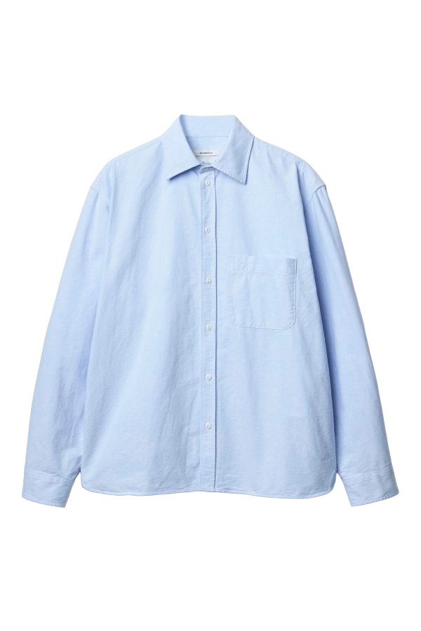 Merz b. Schwanen Modern-Cut Cotton Oxford Long Sleeve Shirt