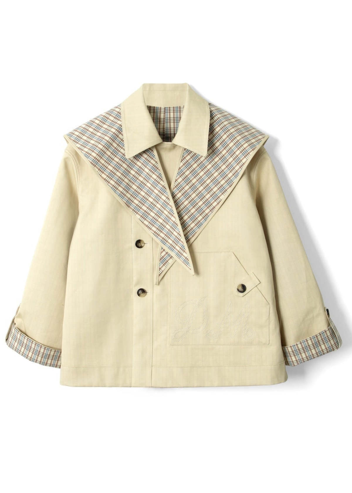 DAMSON MADDER Reversible Jerry Crop Trench Coat - Image 2 of 4