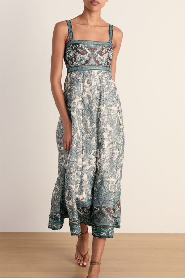 Veronica Beard Rye Dress - Ecru Multi