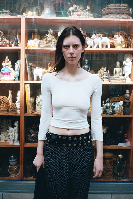 MM6 Maison Margiela Layered Stretch Top - Black/White | Garmentory