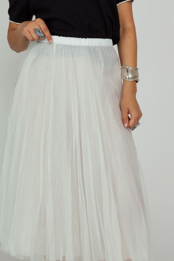 Louiza Babouryan Organza Skirt - White