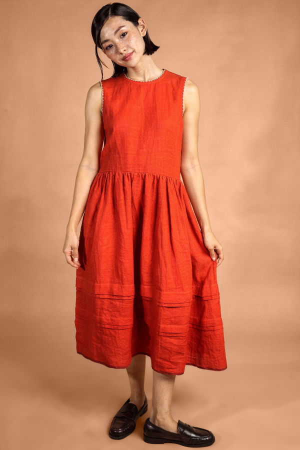 IKKIVI Marmalade Skies Dress - Orange