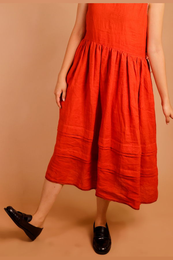 IKKIVI Marmalade Skies Dress - Orange