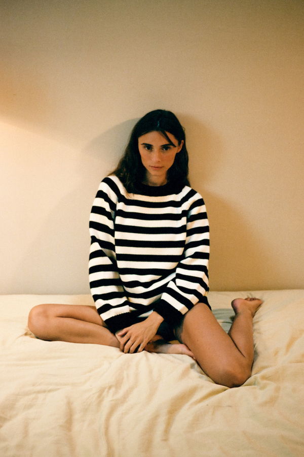 Maria Stanley Chunky Oversized Jumper - Ecru Stripe
