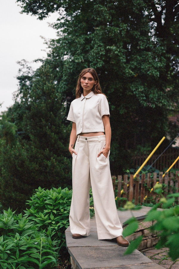Maria Stanley Sloane Trouser - Bone Denim