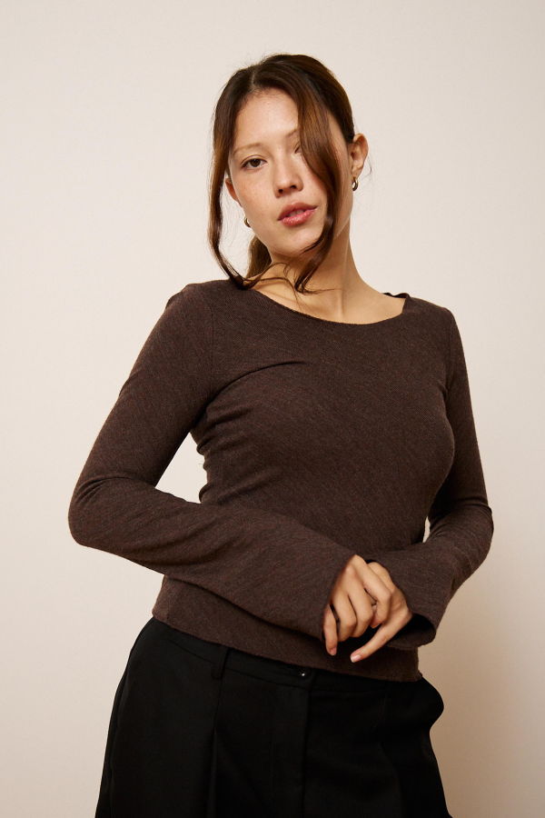 Penny Sage Serafina Long Sleeve Top