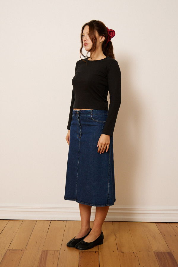 Penny Sage Tom Skirt - Denim