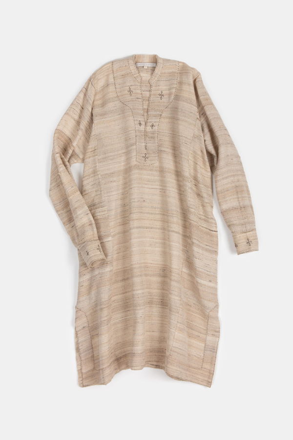 erica tanov linen dress Erica Tanov Ines Gray Pinstripe Oversized Scoop Neck Shift Midi Dress Size Large