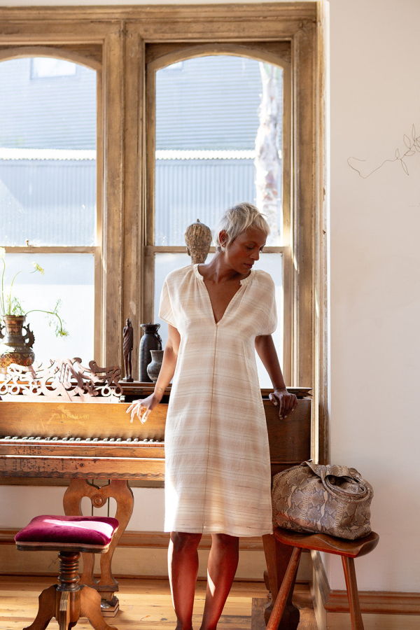 Erica Tanov Suki Jamdani Cotton Dress