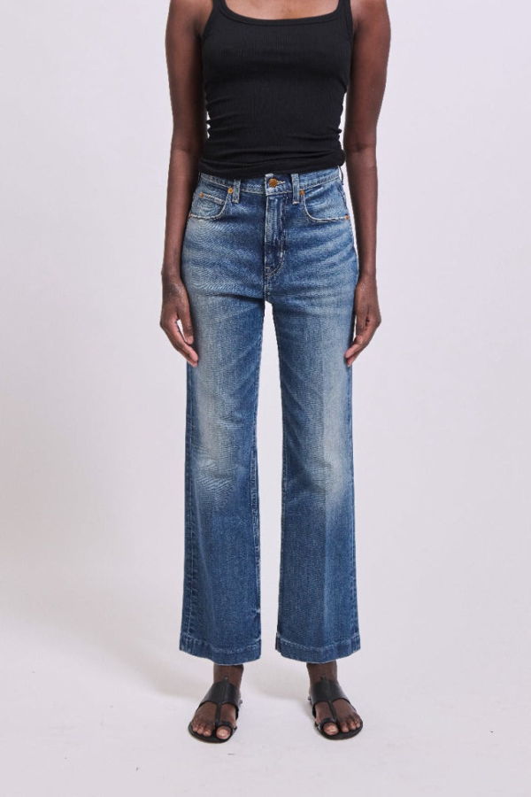 Jamie Haller Kenickie Indigo Crease Straight Jean