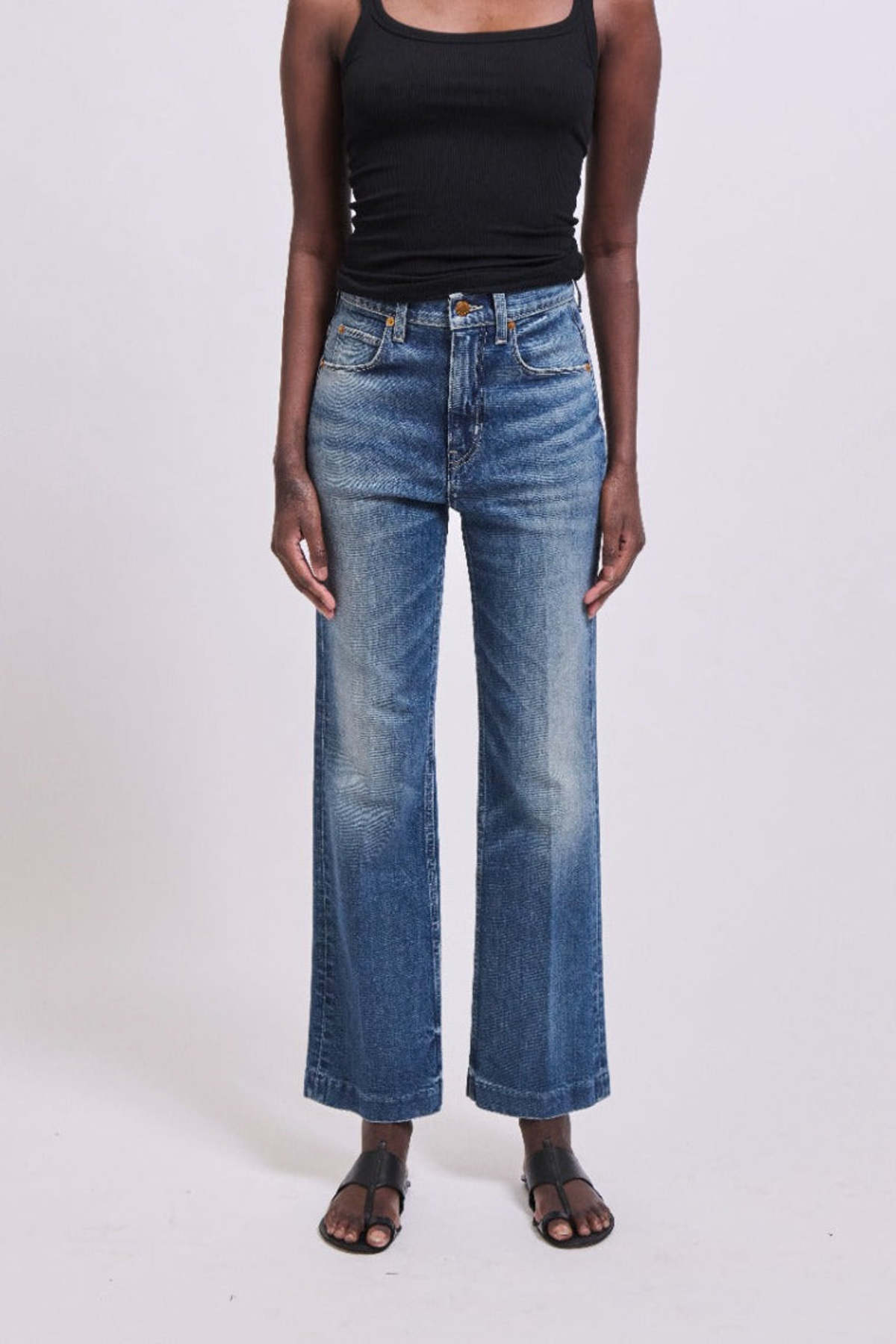 Jamie Haller Kenickie Indigo Crease Straight Jean - Image 1 of 1