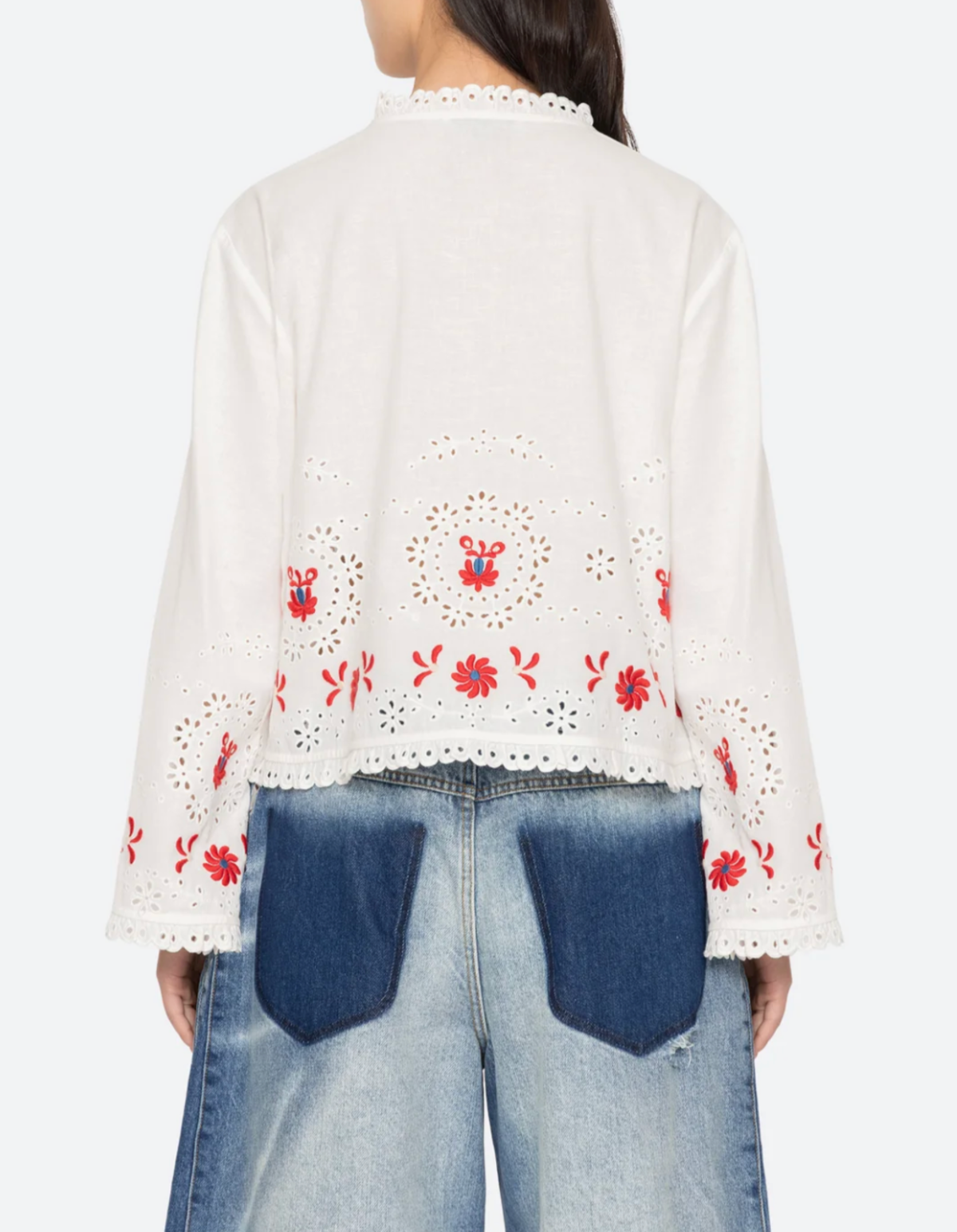 Sea NY Catharina Embroidered Long Sleeve Top - Image 5 of 5