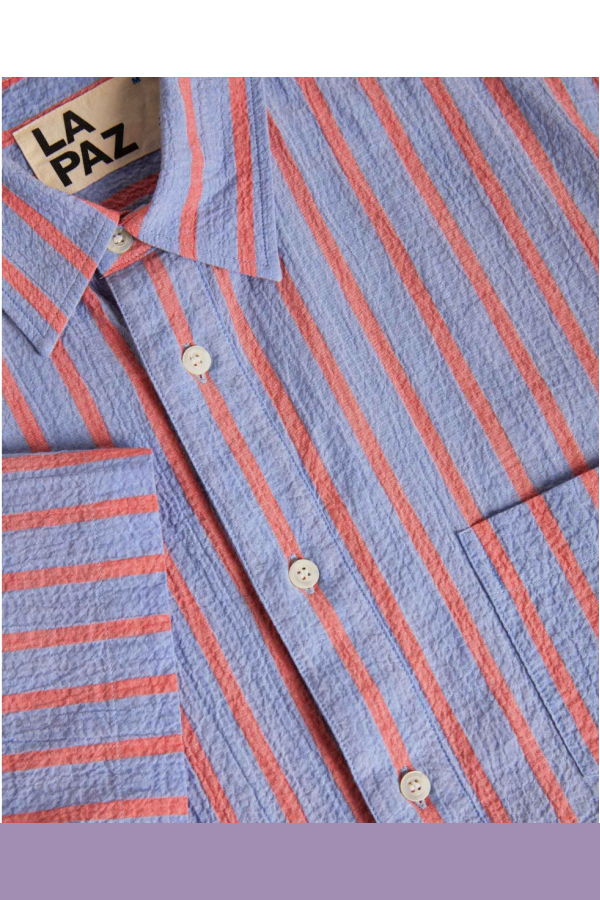 La Paz Alegre Shirt - Sunrise/Wind Blue Stripe