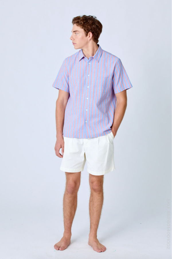 La Paz Alegre Shirt - Sunrise/Wind Blue Stripe