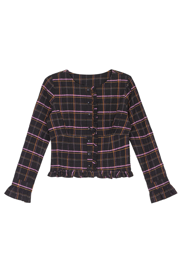 Untitled in Motion Amelia Top - Viv Plaid