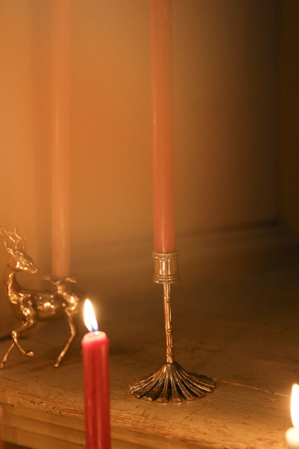 Doing Goods Bamboo Brass Candle Holder