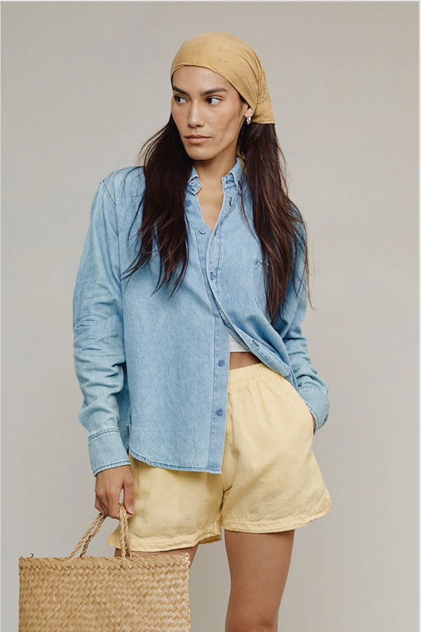 Jungmaven Denim Catalina Button Down Shirt - Light Denim