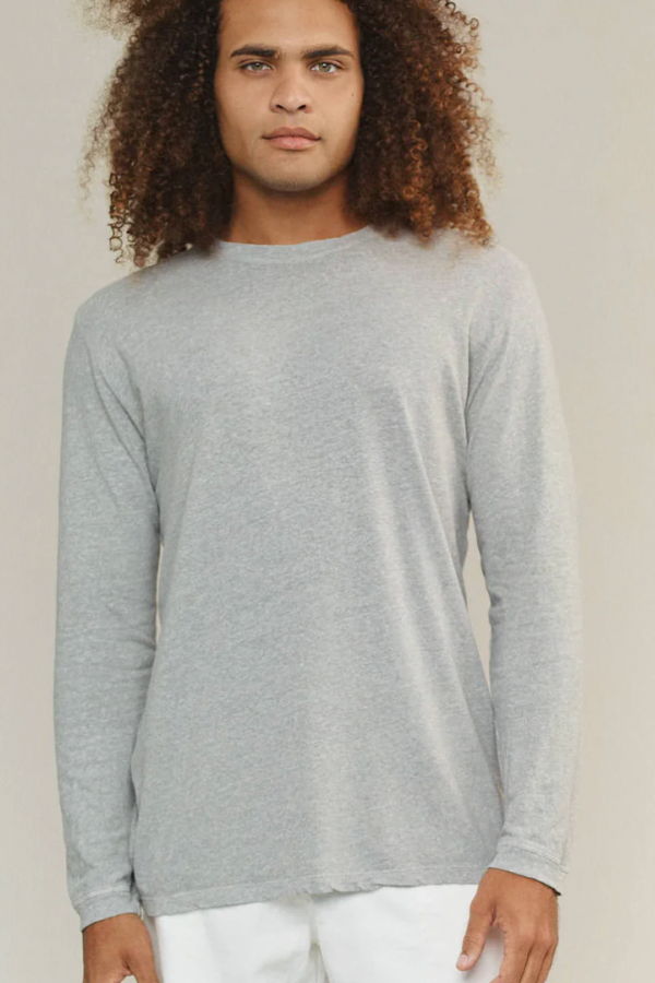Jungmaven Heathered Jung Long Sleeve Tee - Athletic Gray