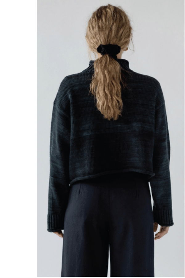 First Rite Roll Turtleneck Sweater - Midnight
