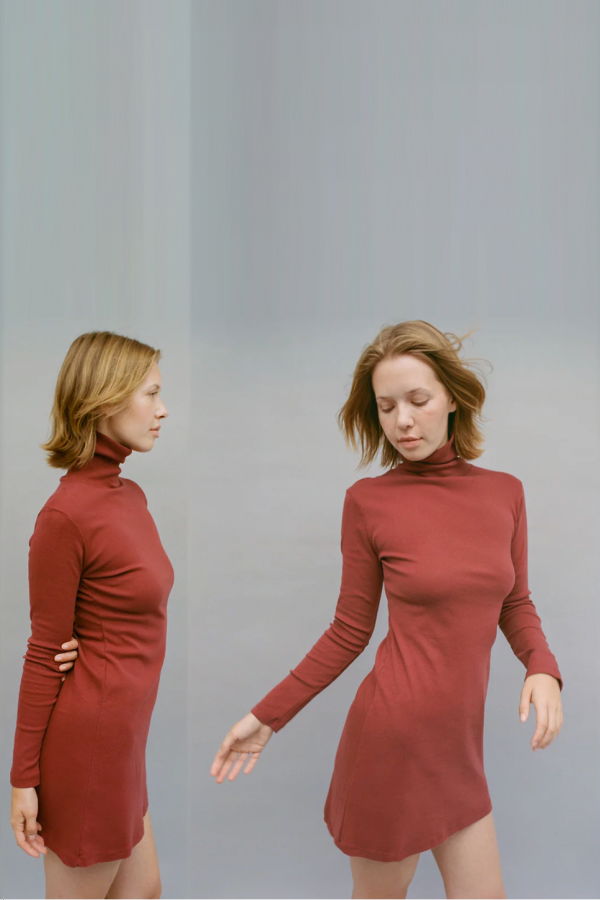 Gil Rodriguez Turtleneck Bellevue Mini Dress