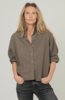 Monday 12 Daria Shirt - Dark Olive - Thumbnail 1