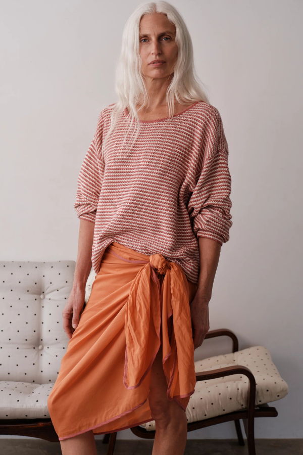 Donni. The Cotton Knit Stripe Sweater