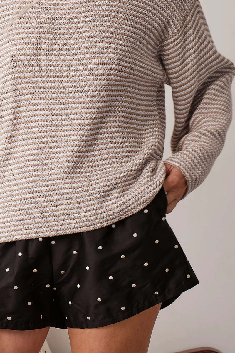 Donni. The Cotton Knit Stripe Sweater