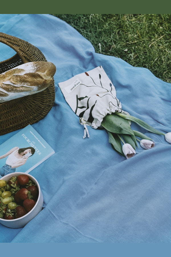 Eve Gravel HOME La Nappe Unie Tablecloth - Mykonos