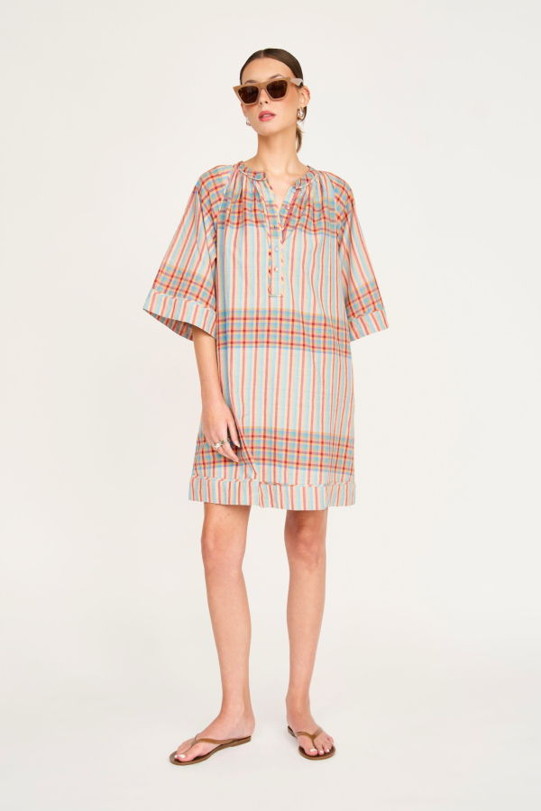 Mirth Faro Short Dress - Campfire Plaid