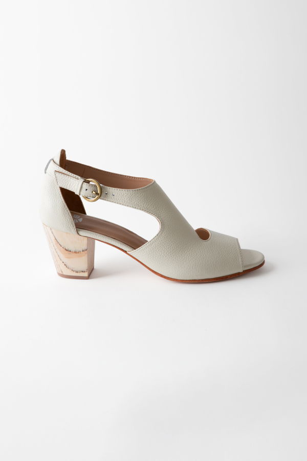 Fortress Victoria Naya Heel Grained Ivory Nappa