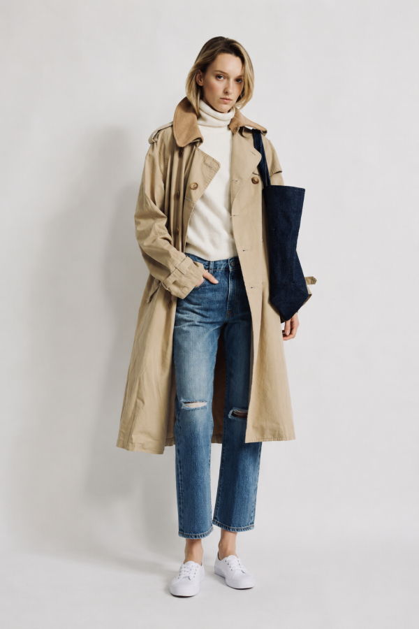 DENIMIST Kate Trench Coat - Light Khaki