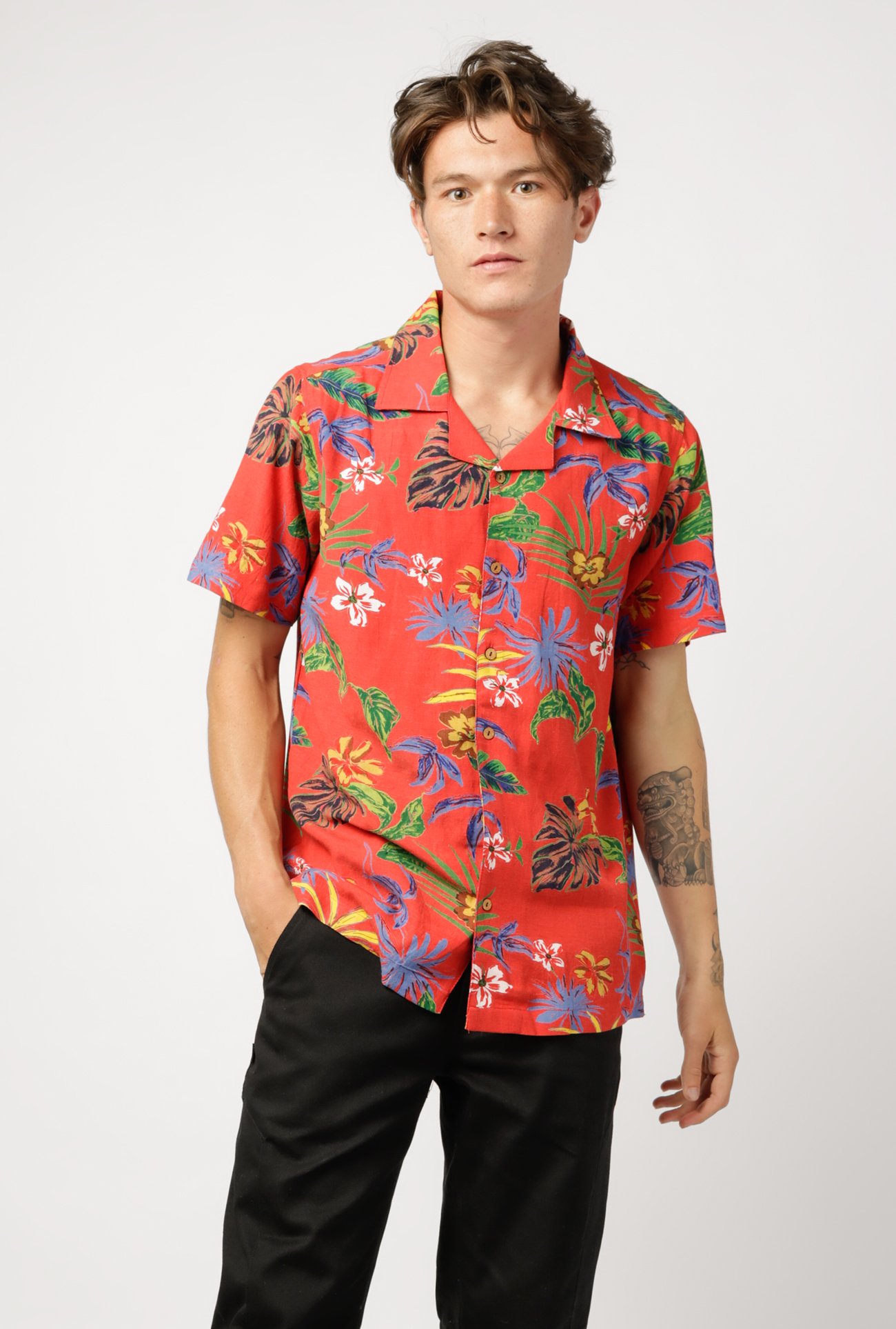 camp collar hawaiian shirt