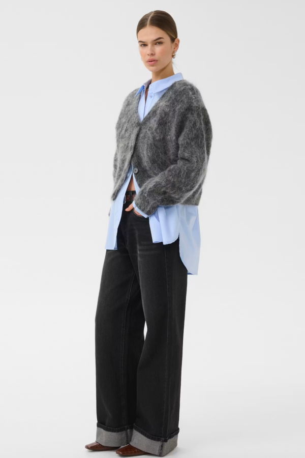 Gestuz Sara Wide Denim Jeans - Washed Dark