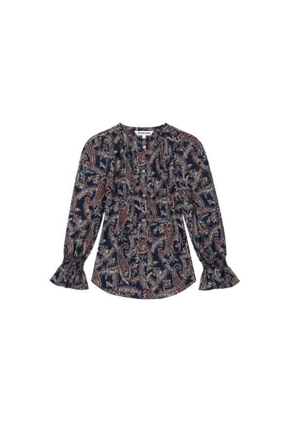 Veronica Beard Farah Blouse - Ecru Multi