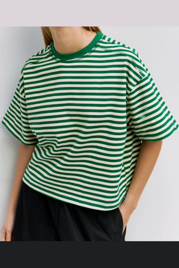 WAVEKELLY Stripe Maxxing Tee