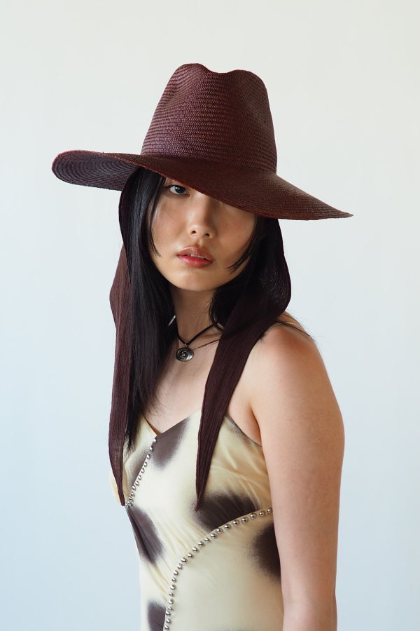 Clyde Caro Hat w. Neck Shade - Earth Brown