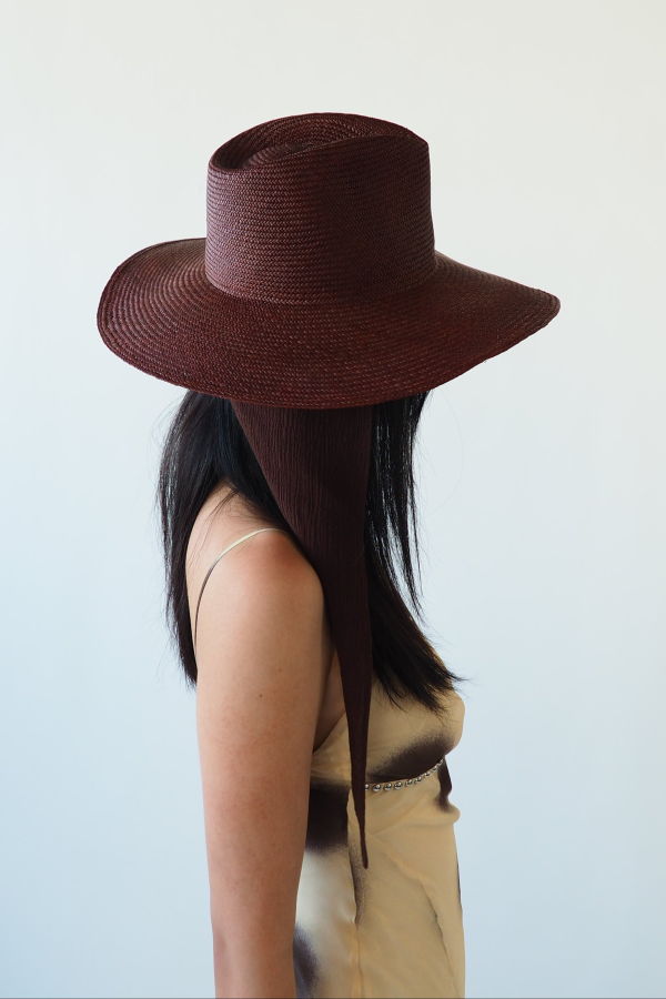 Clyde Caro Hat w. Neck Shade - Earth Brown