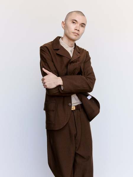 Orslow No Collar Coat - Army | Garmentory