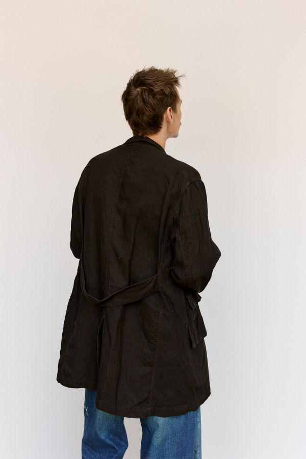 Taiga Takahashi Lot.401 Mud Dyed Brown Linen Engineer Coat