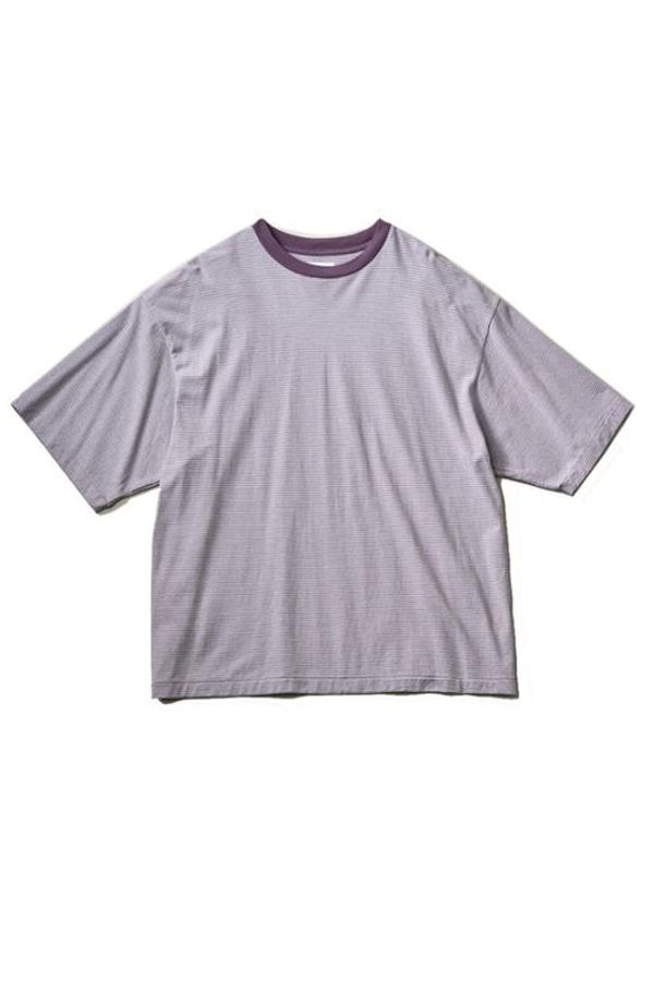 KAPTAIN SUNSHINE Short Sleeve T-Shirt - Grey Multi Stripe