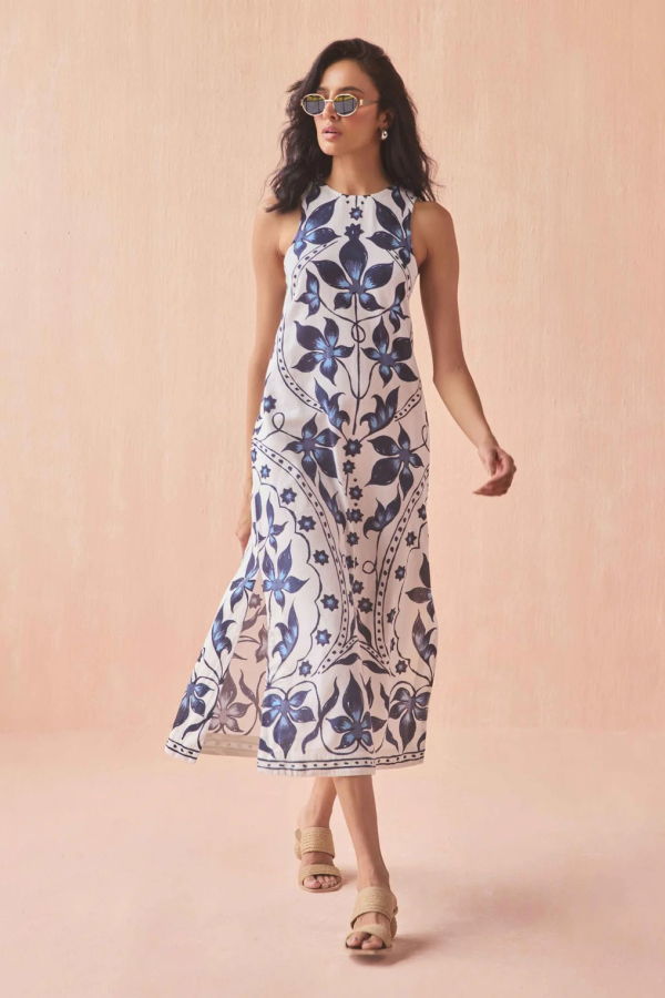 Omika Maggie's Midi Dress - Ceci Bluestone