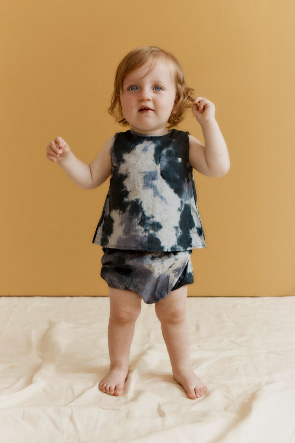 KIDS Caramel Lettuce Baby Cotton Top And Bloomers Set