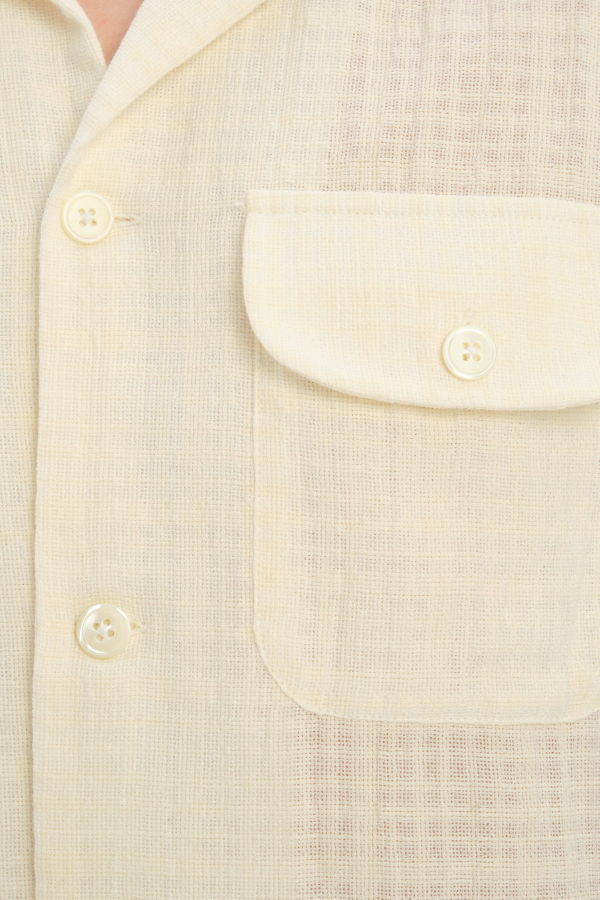 Delikatessen Short Sleeve Camp Collar Shirt - Creamy
