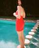 Gil Rodriguez Corazon Mini Dress - Tomate - Thumbnail 4