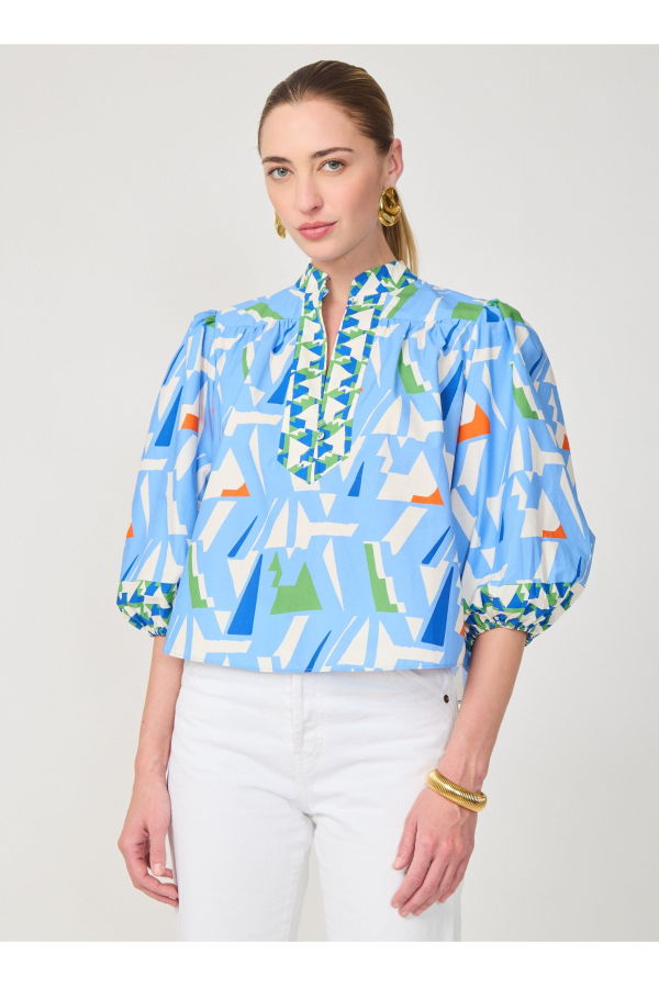 Gilner Farrar Bethany Blouse - Capri Print